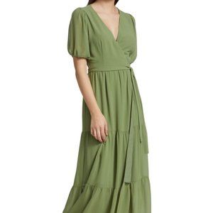 WAYF Tiered Wrap Maxi Dress - Size S
